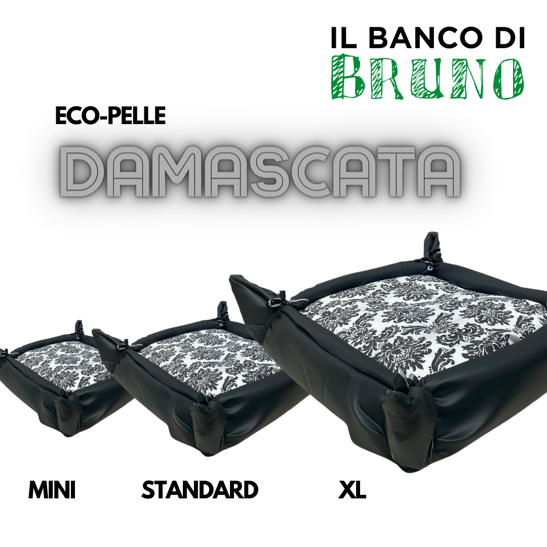 Eco-Cuccia in Eco-Pelle "DAMASCATA"