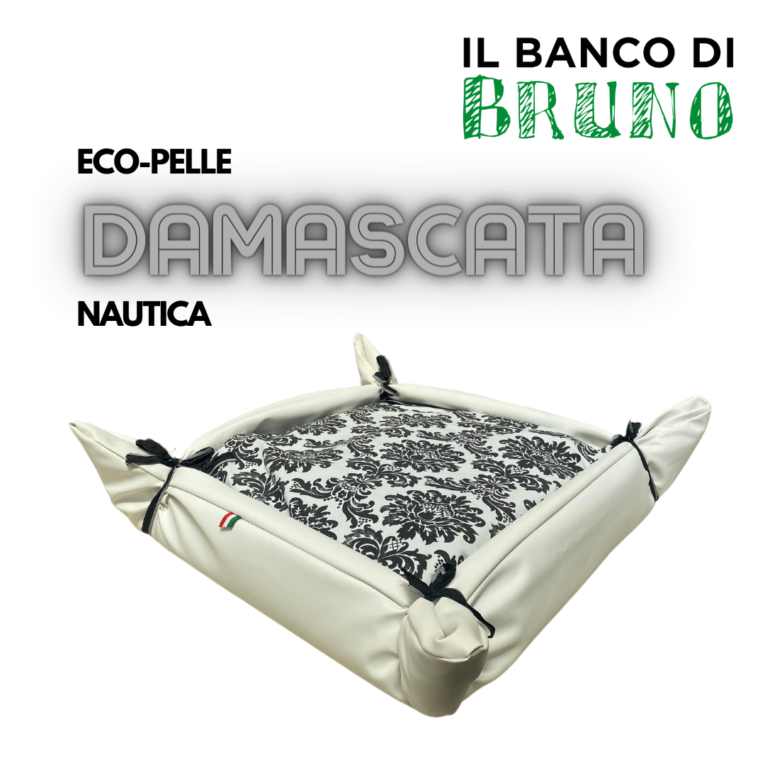 Eco-Cuccia in Eco-Pelle "DAMASCATA"